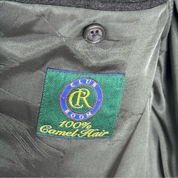 Camel Hair Club Room Gray 2-Button Blazer Jacket Sport Coat Size 46L - Picture 8 of 8